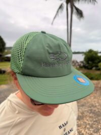 Green Water Resistant Embroidered Cap